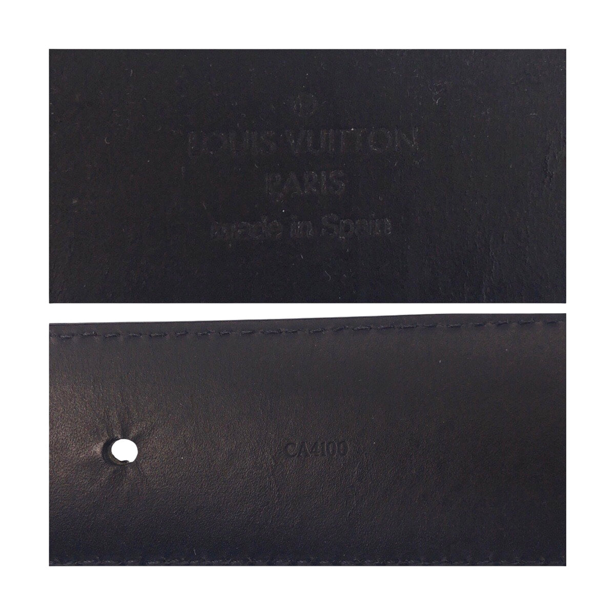 16745
LOUIS VUITTON ルイヴィトン ダミエ グラフィット サンチュール LVイニシアル 110cm/44インチ ブラック 黒  PVC / レザー M9808 ベルト  メンズ