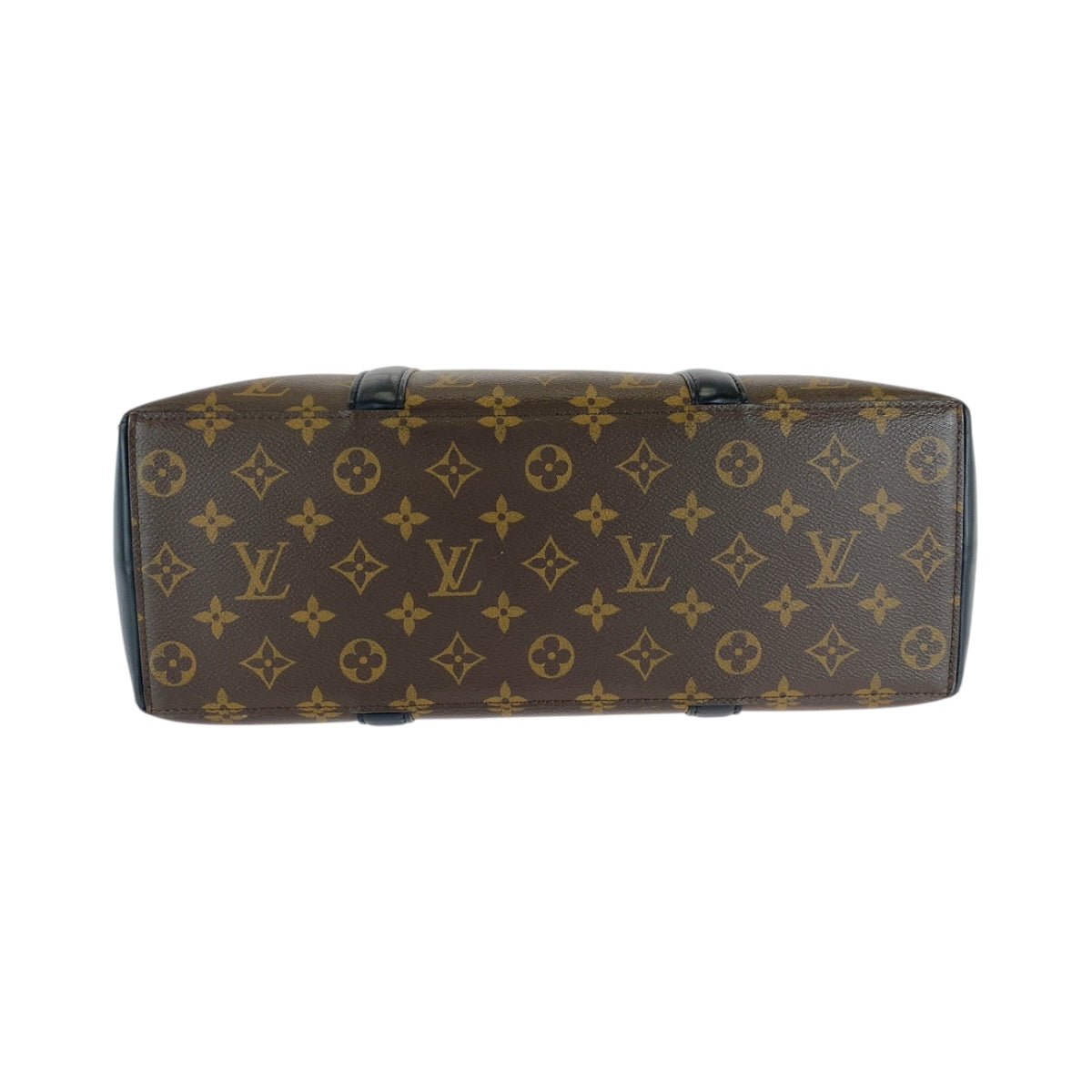 16746
LOUIS VUITTON ルイヴィトン モノグラム マカサー ウィークエンドPM ブラウン ブラック ブラック金具 PVC M45734 トートバッグ ビジネスバッグ  メンズ