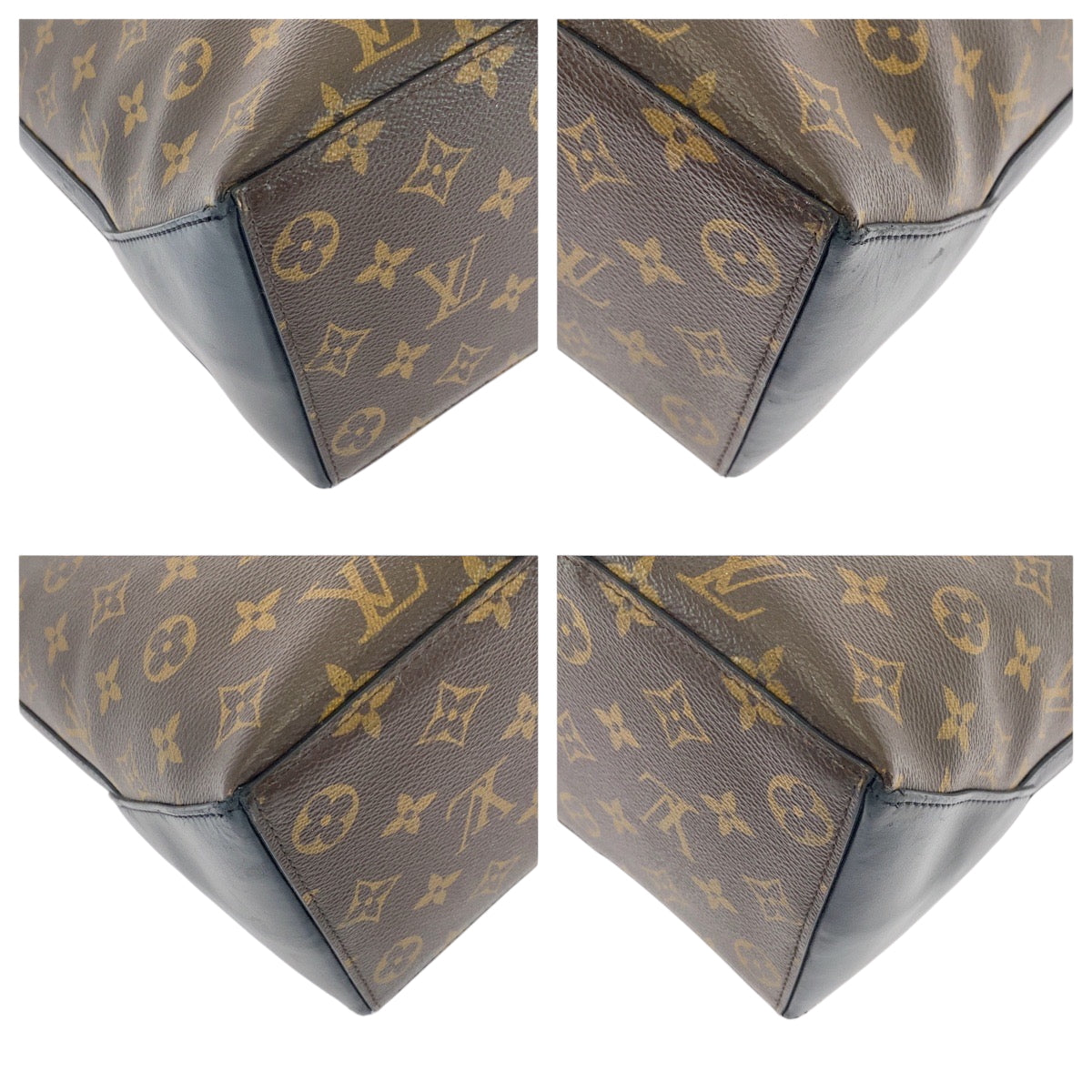 16746
LOUIS VUITTON ルイヴィトン モノグラム マカサー ウィークエンドPM ブラウン ブラック ブラック金具 PVC M45734 トートバッグ ビジネスバッグ  メンズ