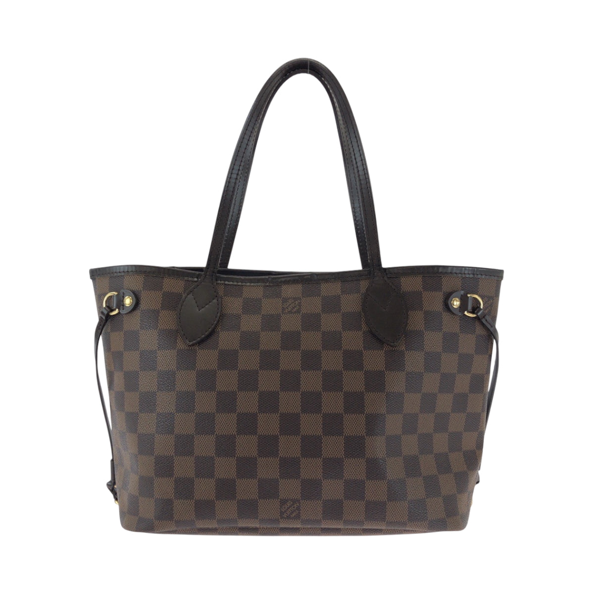 16747
LOUIS VUITTON ルイヴィトン ダミエ エベヌ ネヴァーフルPM ブラウン ゴールド金具 PVC N41359 トートバッグ ショルダーバッグ  レディース ABP75