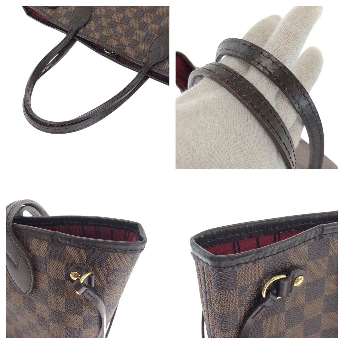 16747
LOUIS VUITTON ルイヴィトン ダミエ エベヌ ネヴァーフルPM ブラウン ゴールド金具 PVC N41359 トートバッグ ショルダーバッグ  レディース ABP75