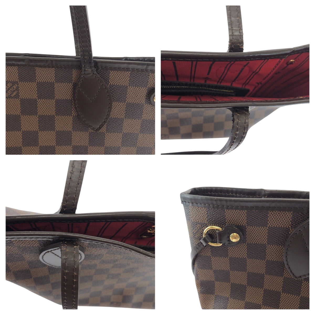 16747
LOUIS VUITTON ルイヴィトン ダミエ エベヌ ネヴァーフルPM ブラウン ゴールド金具 PVC N41359 トートバッグ ショルダーバッグ  レディース ABP75