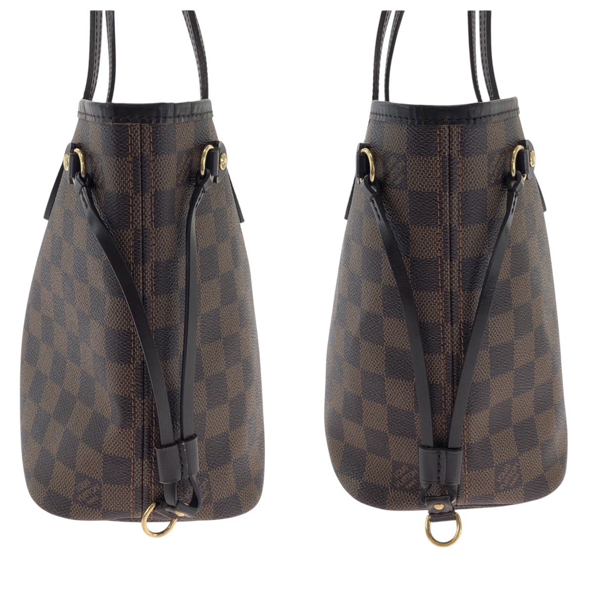 16747
LOUIS VUITTON ルイヴィトン ダミエ エベヌ ネヴァーフルPM ブラウン ゴールド金具 PVC N41359 トートバッグ ショルダーバッグ  レディース ABP75