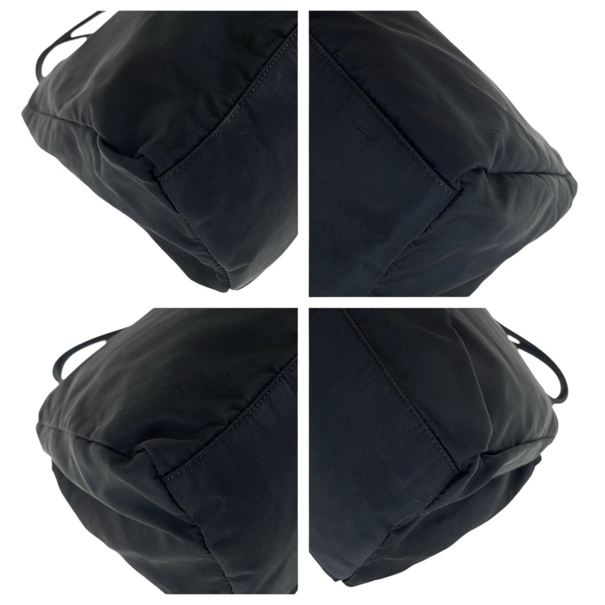 16749
PRADA プラダ テスート 三角ロゴプレート ブラック 黒 シルバー金具 ナイロン トートバッグ ハンドバッグ  レディース ABP40