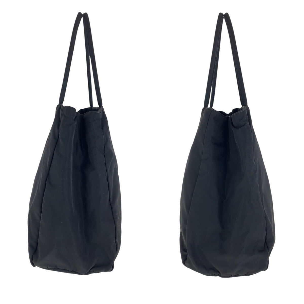 16749
PRADA プラダ テスート 三角ロゴプレート ブラック 黒 シルバー金具 ナイロン トートバッグ ハンドバッグ  レディース ABP40