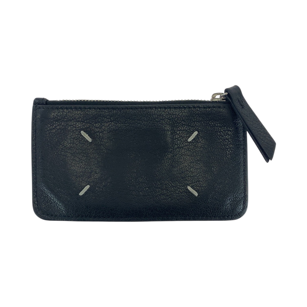16752
Maison Margiela メゾン マルジェラ ブラック 黒 ホワイト シルバー金具 レザー SA1VX0003 コンパクトウォレット フラグメントケース  メンズ