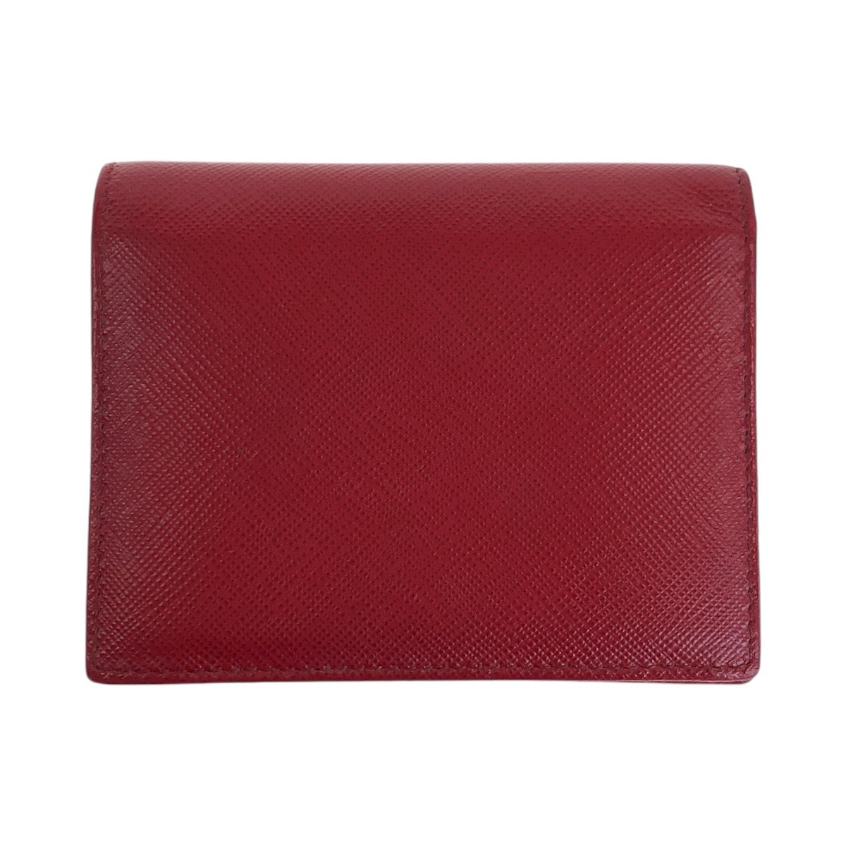 16756
PRADA プラダ サフィアーノ レッド ゴールド金具 レザー 折財布 コンパクトウォレット  レディース AB17