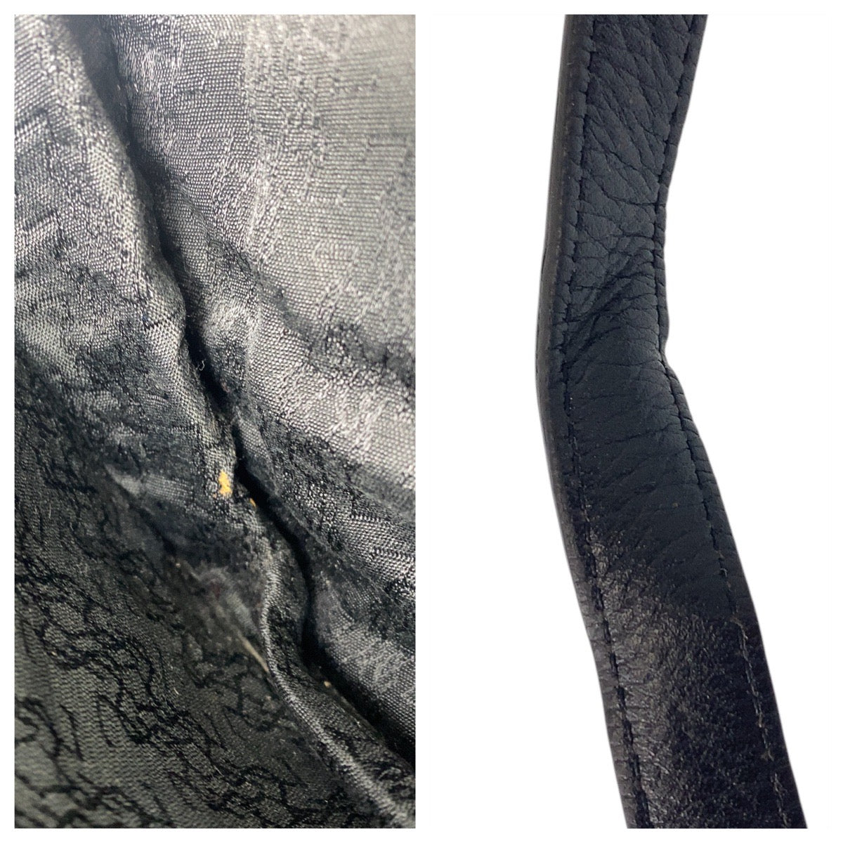 16758
YVES SAINT LAURENT イヴ サンローラン YSL ブラック 黒 ゴールド金具 レザー ショルダーバッグ ポシェット  レディース ABP41