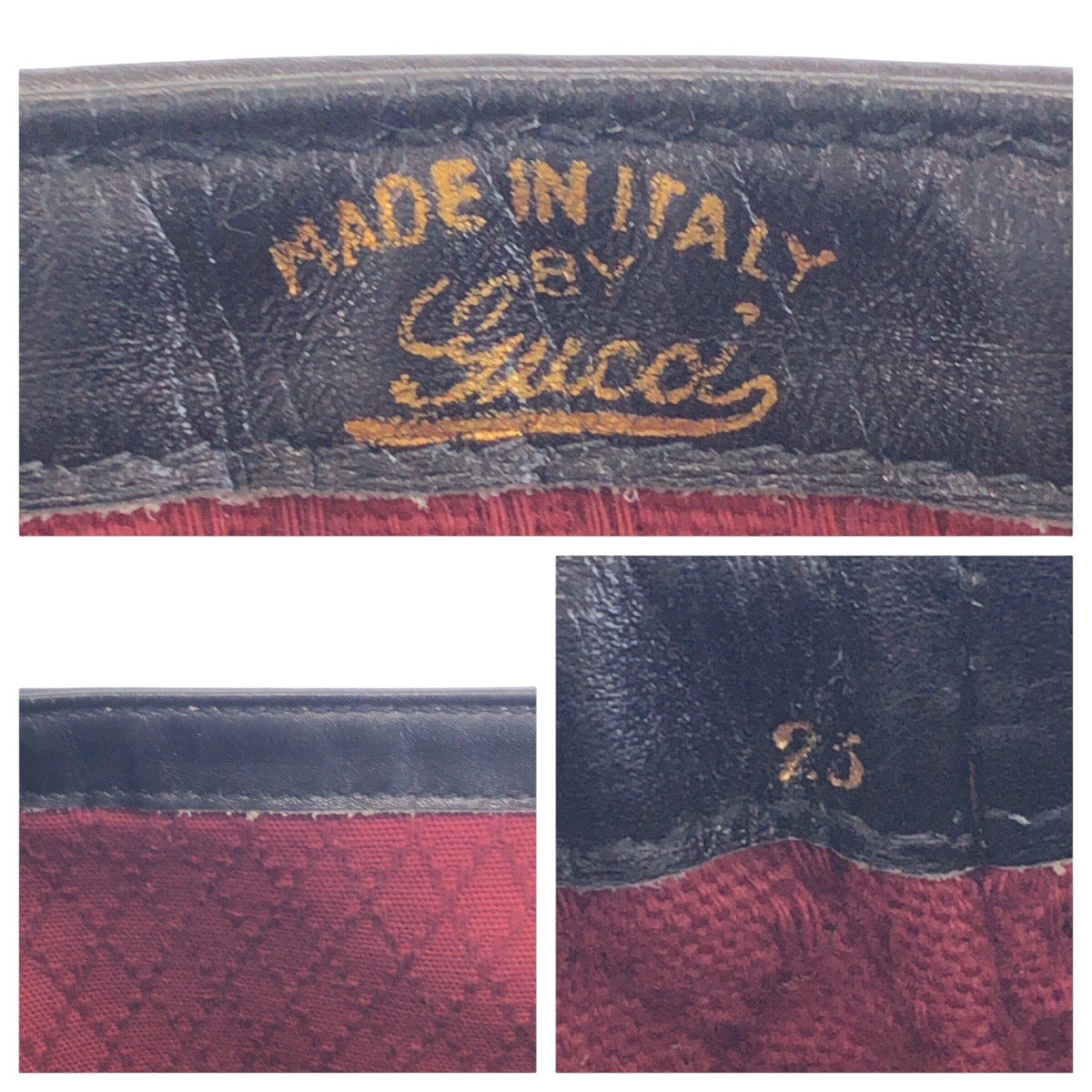 16760
GUCCI グッチ ヴィンテージ オールドグッチ シェリーライン インターロッキング ブラック 黒 ゴールド金具 GGキャンバス / レザー ショルダーバッグ  レディース AB40