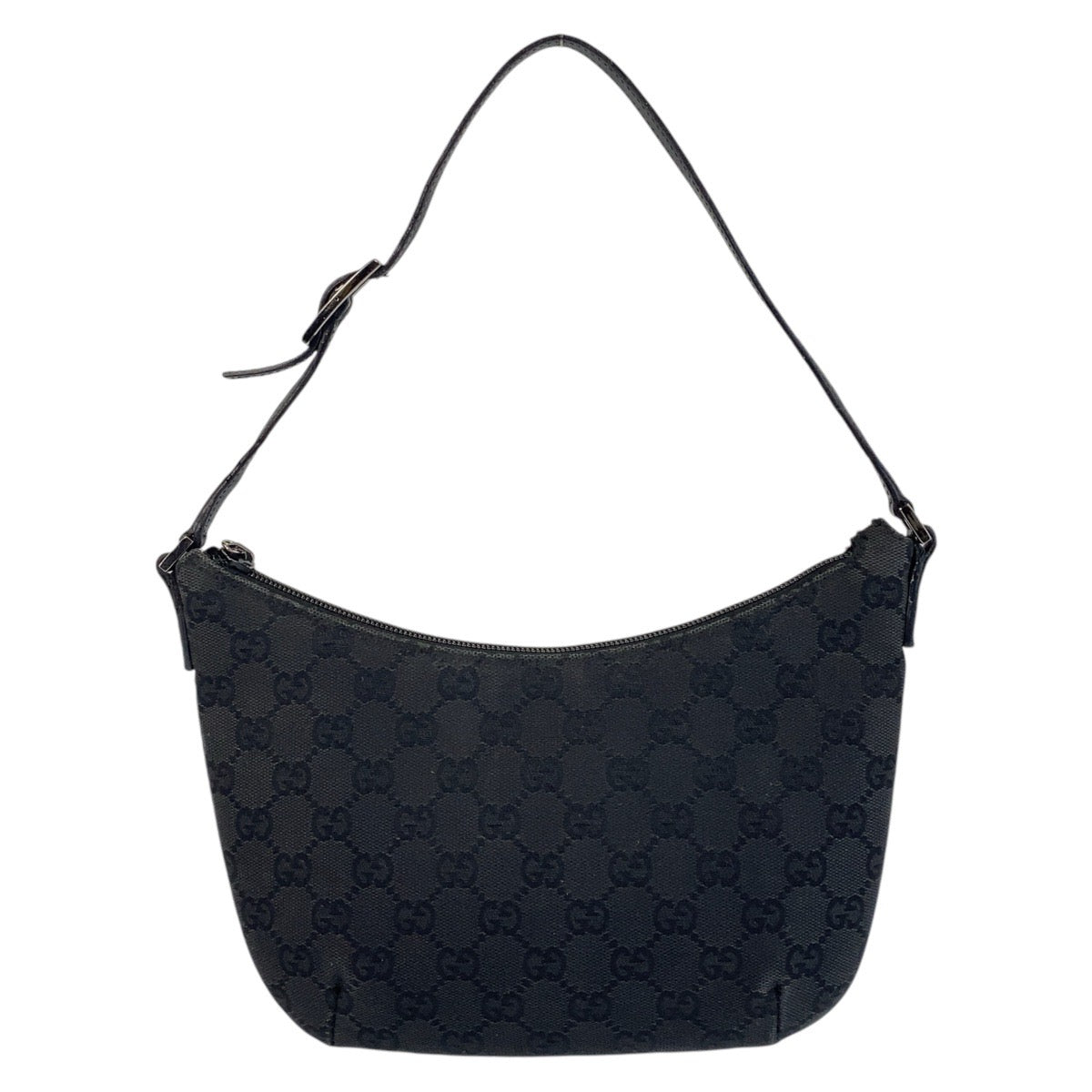 16762
GUCCI グッチ ブラック 黒 GGキャンバス / レザー 32160 ショルダーバッグ  レディース A40