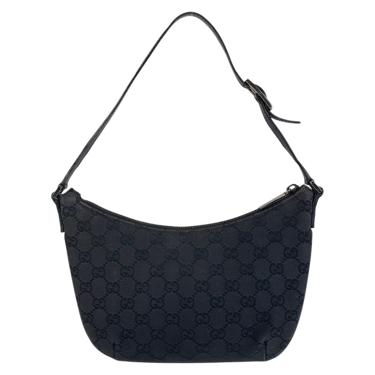 16762
GUCCI グッチ ブラック 黒 GGキャンバス / レザー 32160 ショルダーバッグ  レディース A40