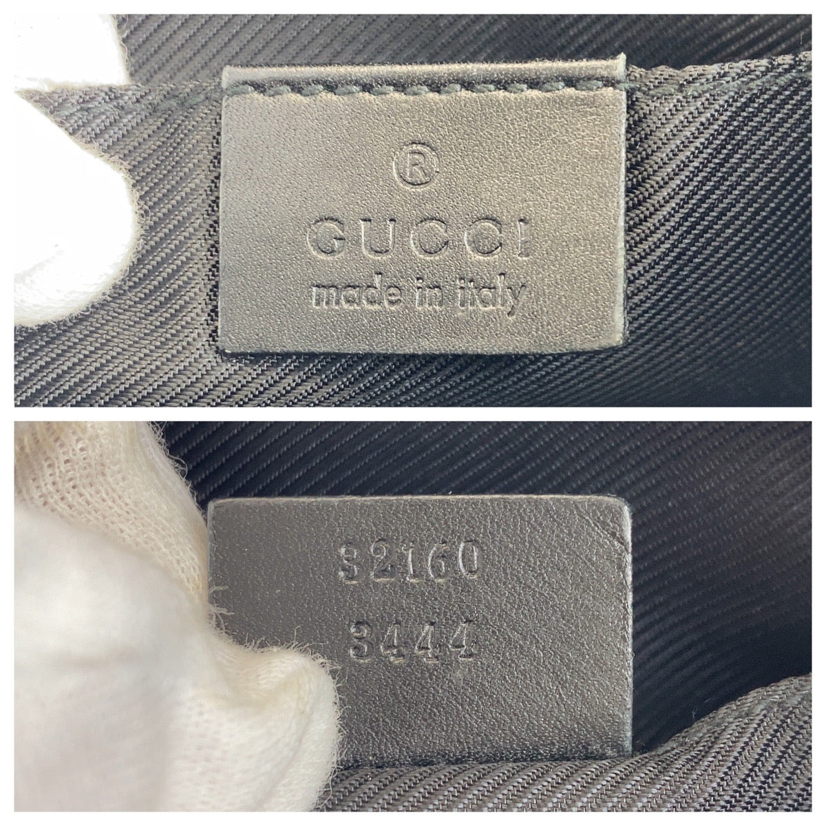 16762
GUCCI グッチ ブラック 黒 GGキャンバス / レザー 32160 ショルダーバッグ  レディース A40