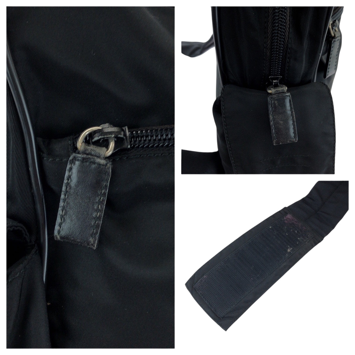 16763
PRADA プラダ テスート 三角ロゴプレート ブラック 黒 シルバー金具 ナイロン ショルダーバッグ メッセンジャーバッグ  メンズ ABP39