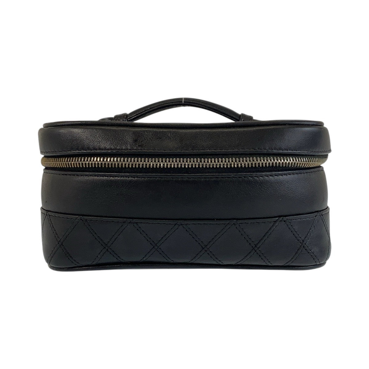 16766
CHANEL シャネル ビコローレ ブラック 黒 ゴールド金具 ラムスキン ハンドバッグ ヴァニティバッグ  レディース ABP43