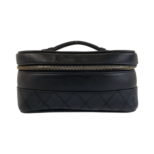 16766
CHANEL シャネル ビコローレ ブラック 黒 ゴールド金具 ラムスキン ハンドバッグ ヴァニティバッグ  レディース ABP43