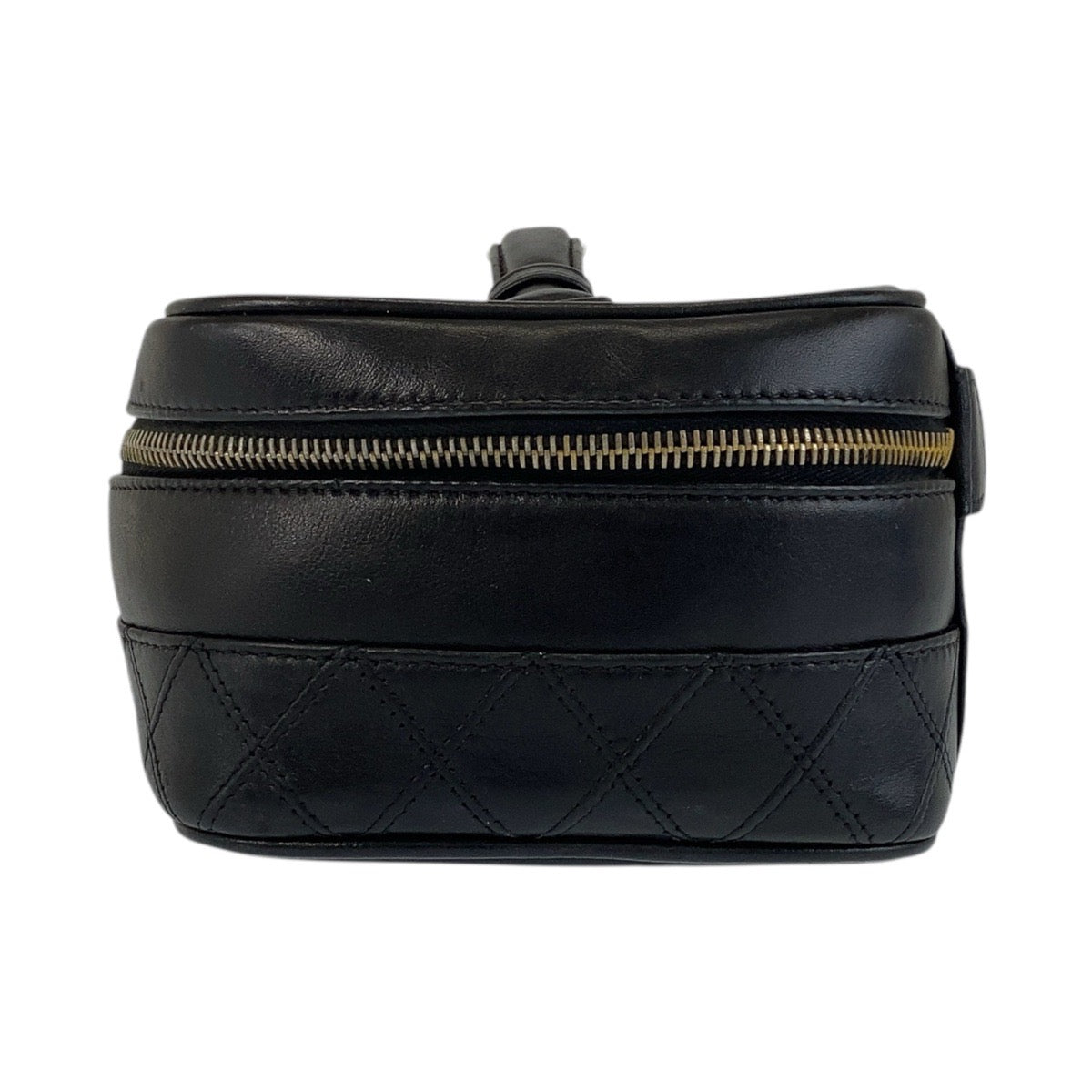 16766
CHANEL シャネル ビコローレ ブラック 黒 ゴールド金具 ラムスキン ハンドバッグ ヴァニティバッグ  レディース ABP43