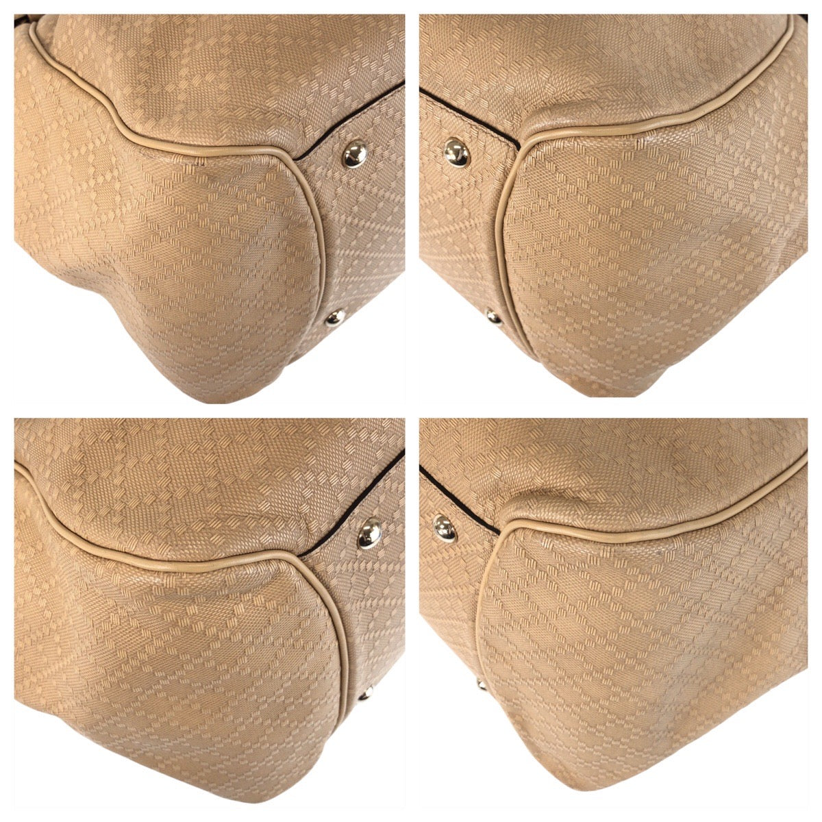 16770
GUCCI グッチ バンブー ディアマンテ ベージュ ゴールド金具 キャンバス / レザー 282312 ショルダーバッグ トートバッグ  レディース ABP43