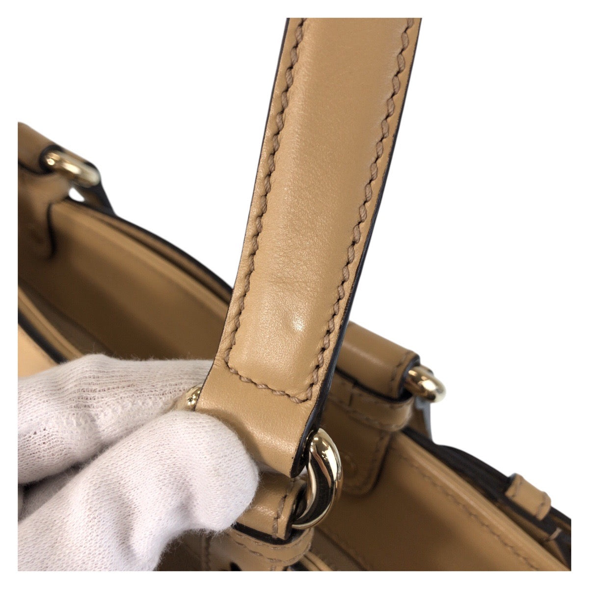 16770
GUCCI グッチ バンブー ディアマンテ ベージュ ゴールド金具 キャンバス / レザー 282312 ショルダーバッグ トートバッグ  レディース ABP43