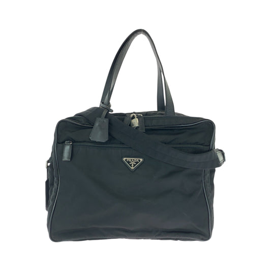 16771
PRADA プラダ テスート 三角ロゴプレート ブラック 黒 シルバー金具 ナイロン V453 ビジネスバッグ ブリーフケース ショルダーバッグ 2way メンズ ABP48