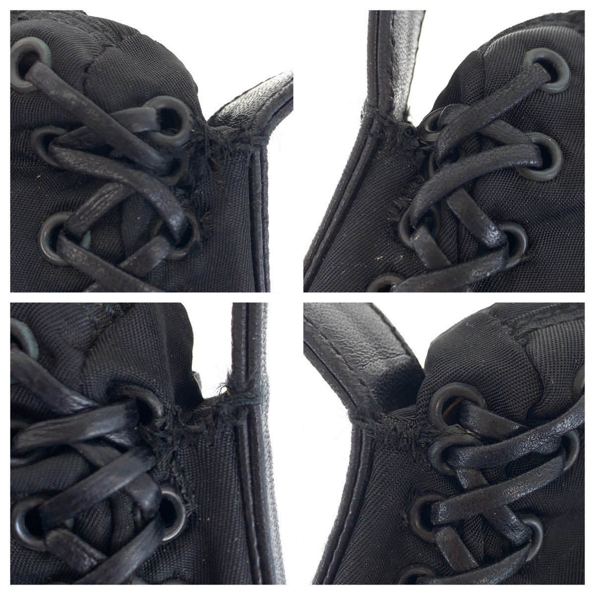 16773
PRADA プラダ ブラック 黒 ナイロン / レザー 斜め掛け ショルダーバッグ フリンジ  レディース AB40