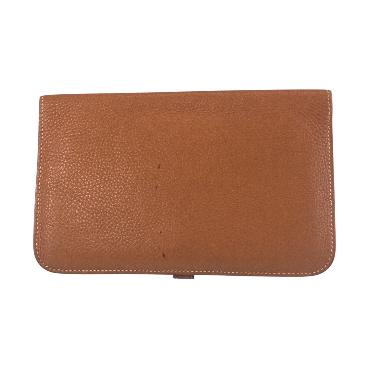 16775
HERMES エルメス ヴィンテージ ドゴン GM ゴールド ブラウン キャメル シルバー金具 トリヨンクレマンス 長財布 ロングウォレット 男女兼用 ◻︎I刻印  レディース AB48