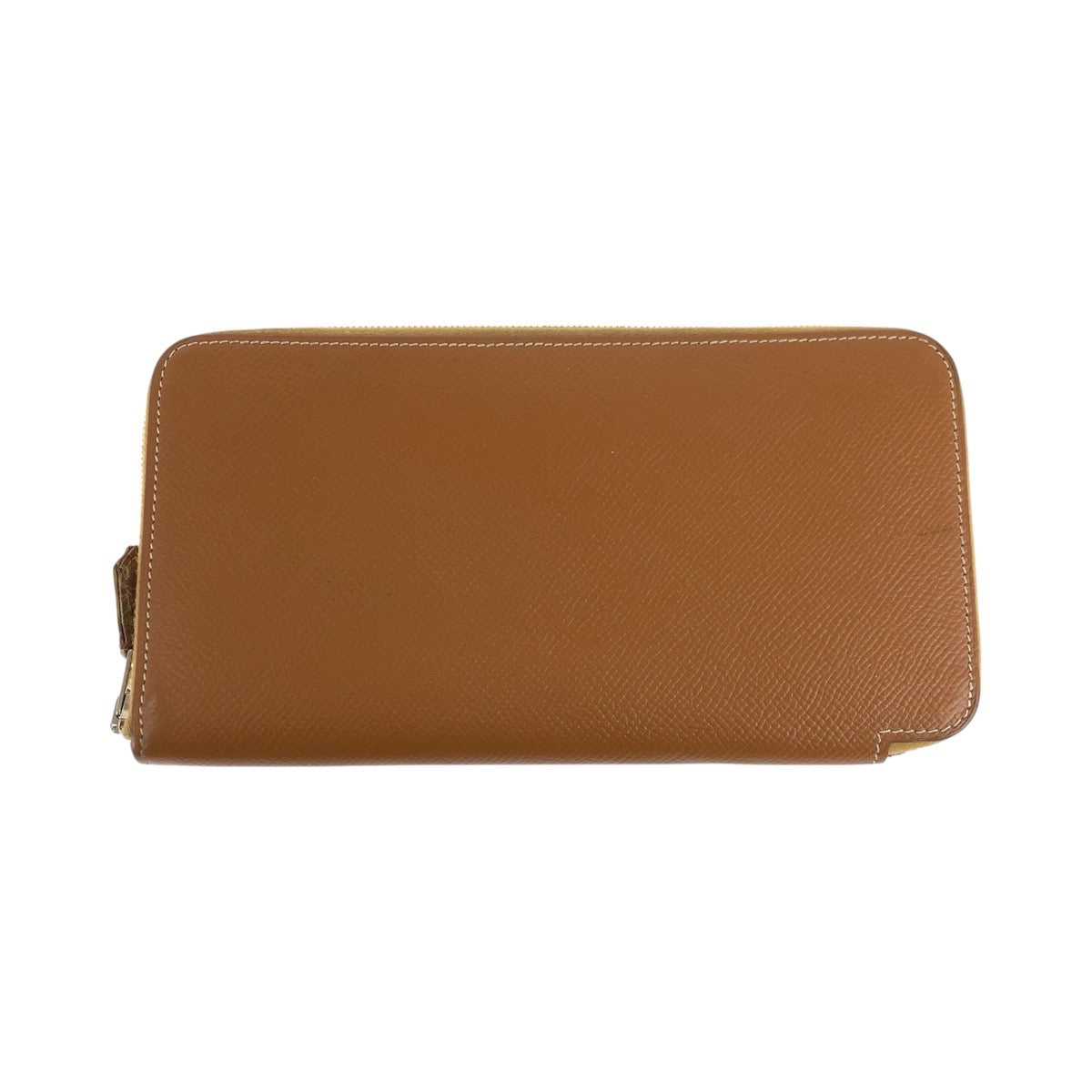 16776
HERMES エルメス アザップ ロング シルクイン ゴールド ブラウン シルバー金具 ヴォーエプソン / シルク 長財布 ラウンドファスナー 男女兼用 ◻︎P刻印  レディース