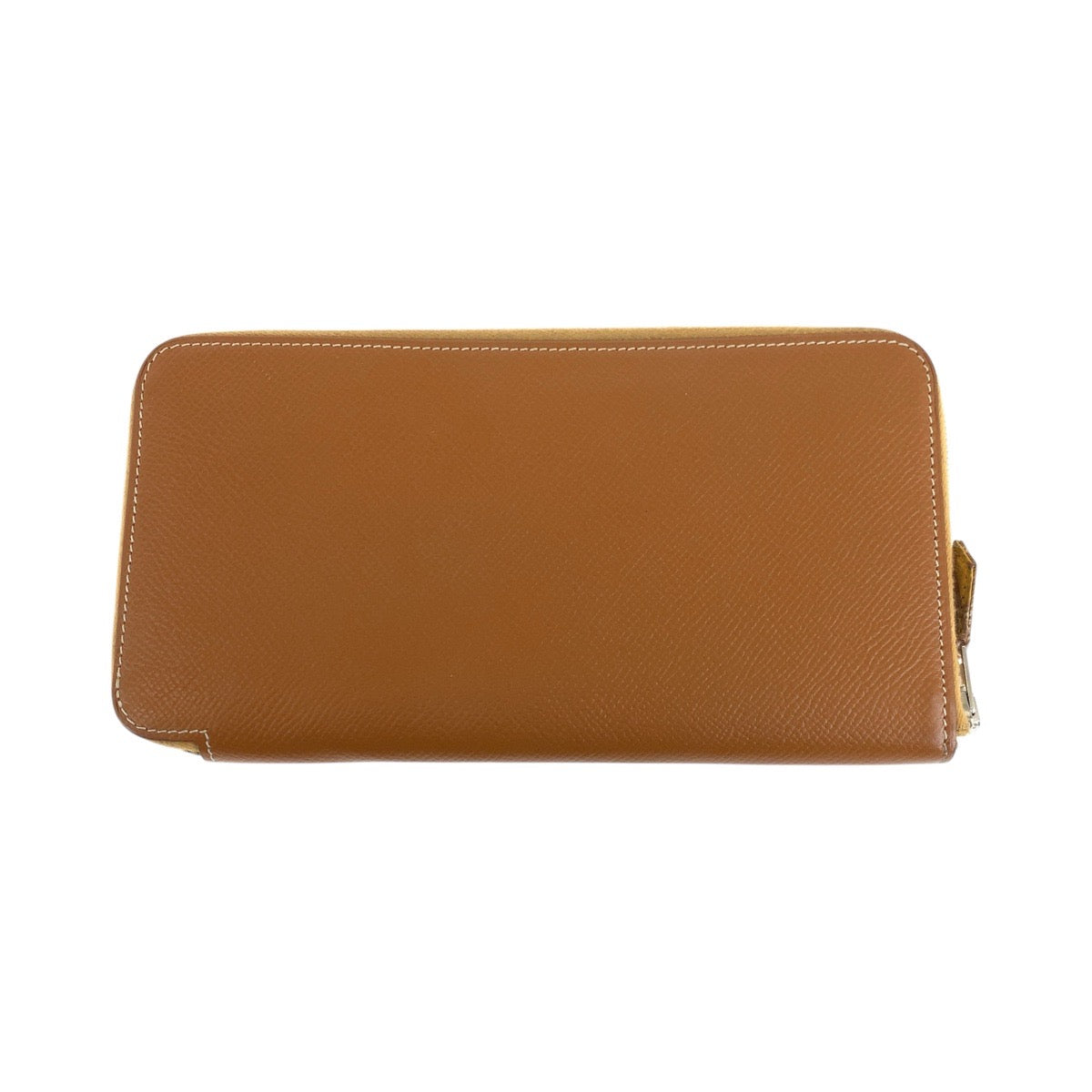 16776
HERMES エルメス アザップ ロング シルクイン ゴールド ブラウン シルバー金具 ヴォーエプソン / シルク 長財布 ラウンドファスナー 男女兼用 ◻︎P刻印  レディース