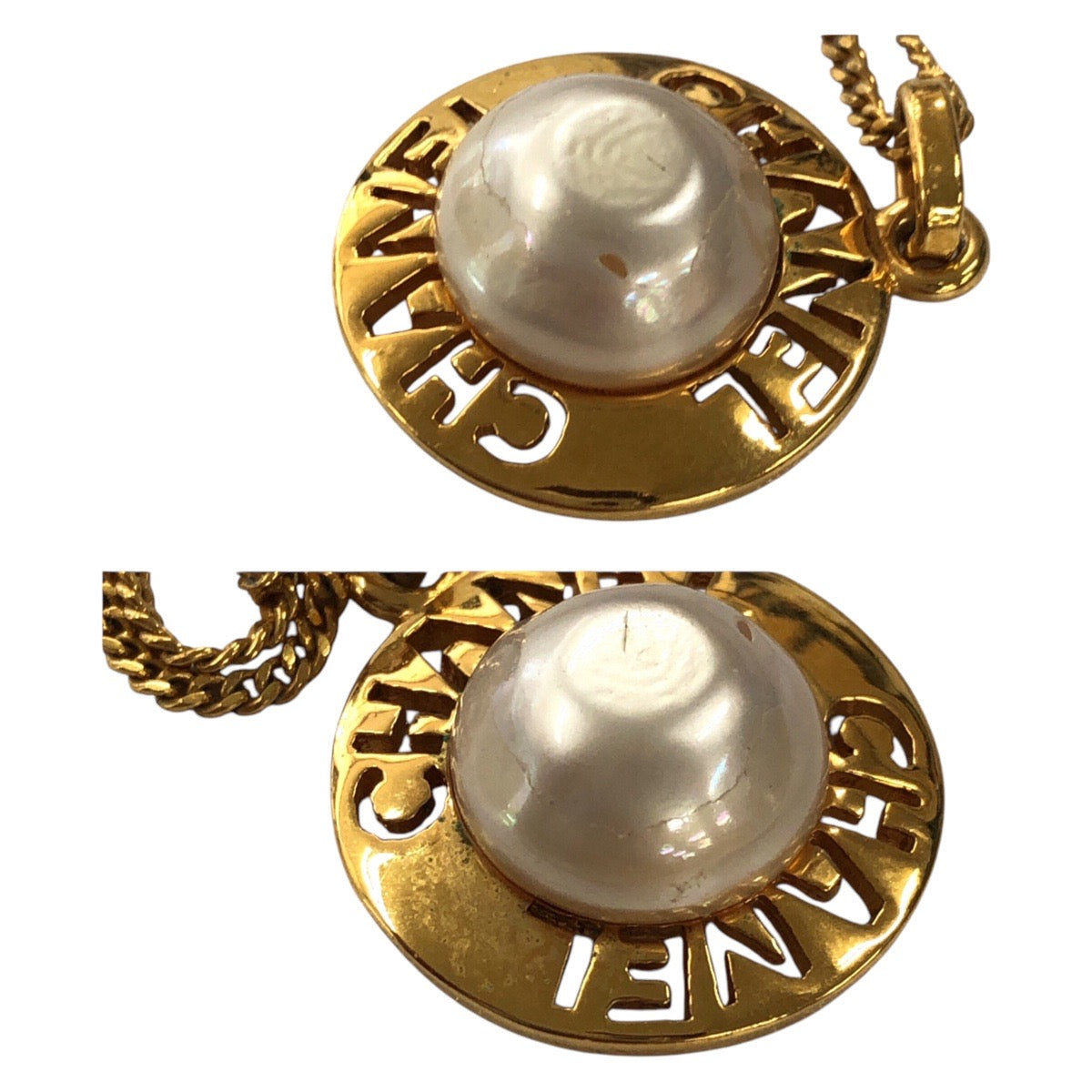 16781
CHANEL シャネル ゴールド ホワイト メタル / フェイクパール ネックレス  レディース ABP42