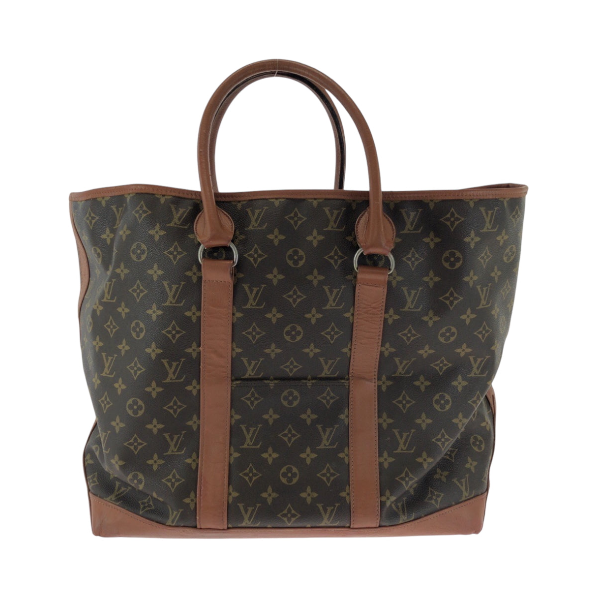 16782
LOUIS VUITTON ルイヴィトン モノグラム サックウィークエンドGM ブラウン ゴールド金具 PVC M42420 トートバッグ ハンドバッグ  レディース B40
