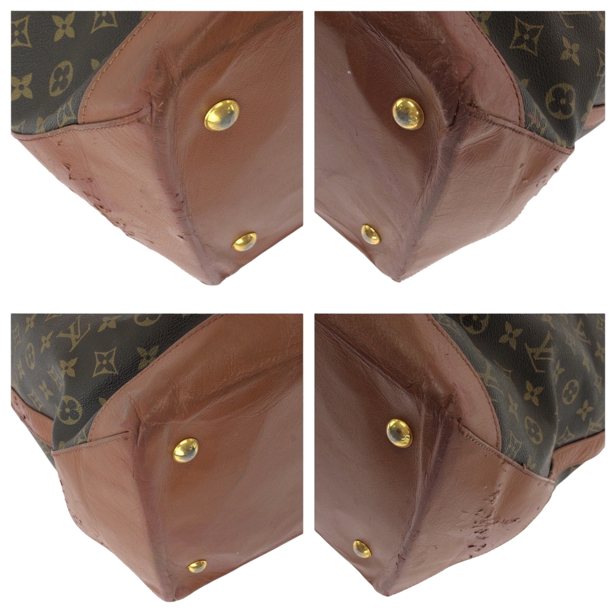 16782
LOUIS VUITTON ルイヴィトン モノグラム サックウィークエンドGM ブラウン ゴールド金具 PVC M42420 トートバッグ ハンドバッグ  レディース B40