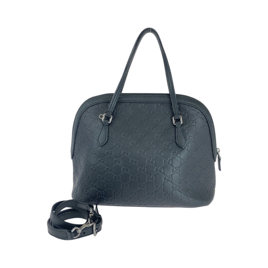 16784
GUCCI グッチ グッチシマ ブラック 黒 シルバー金具 レザー 420023 ショルダーバッグ ハンドバッグ 2way  レディース A63