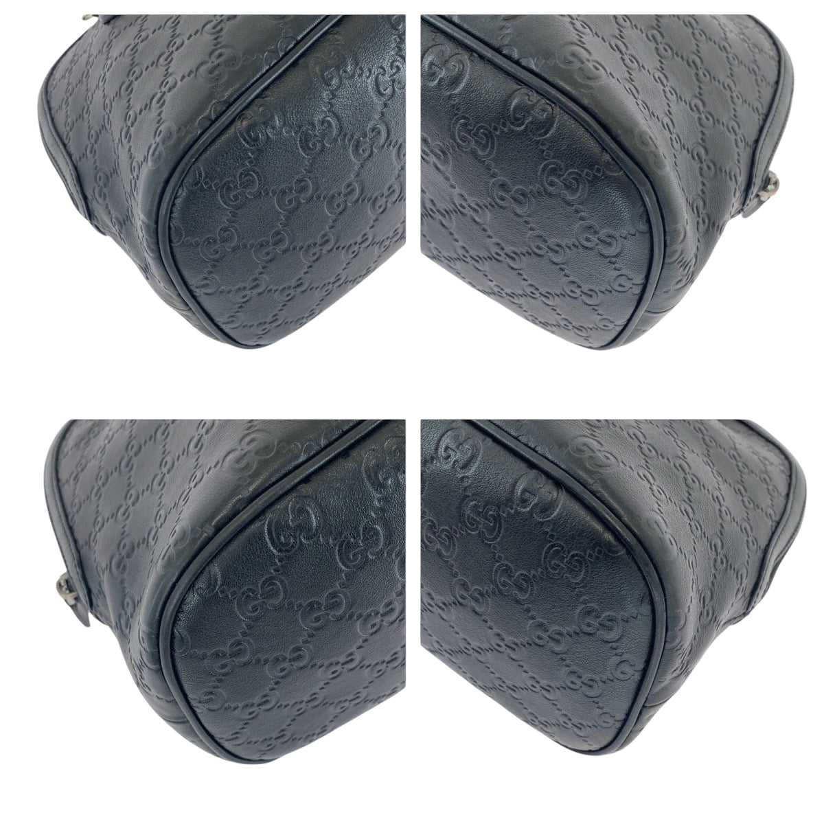 16784
GUCCI グッチ グッチシマ ブラック 黒 シルバー金具 レザー 420023 ショルダーバッグ ハンドバッグ 2way  レディース A63