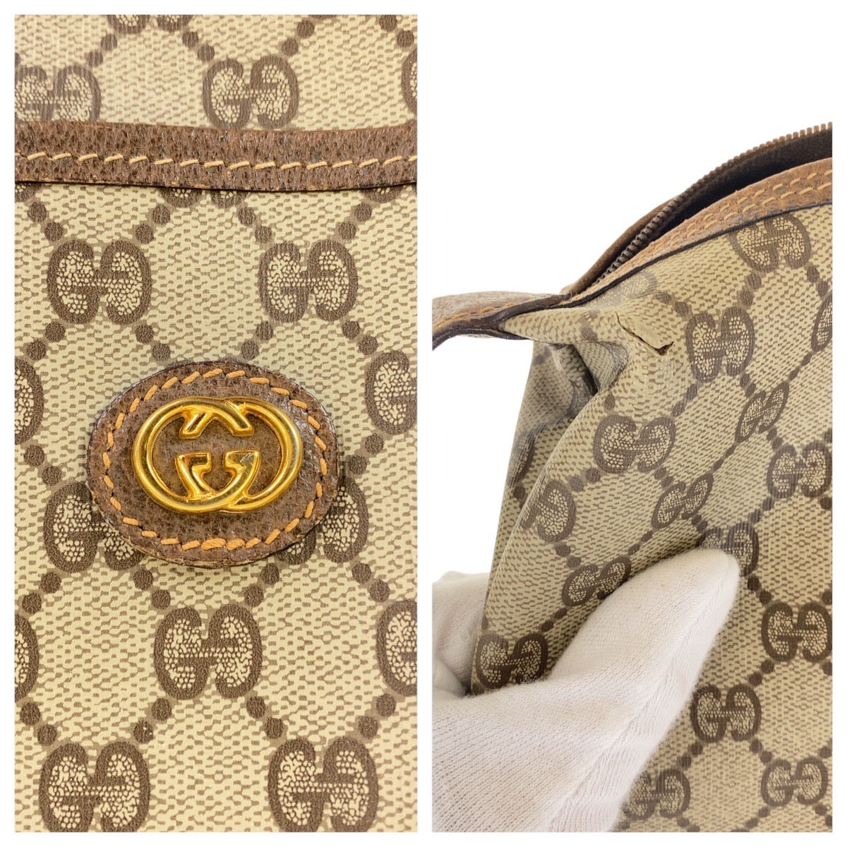 16786
GUCCI グッチ ヴィンテージ オールドグッチ シェリーライン インターロッキング ブラウン ゴールド金具 GGスプリームキャンバス / レザー 012 39 6211 ボストンバッグ 男女兼用  レディース ABP46