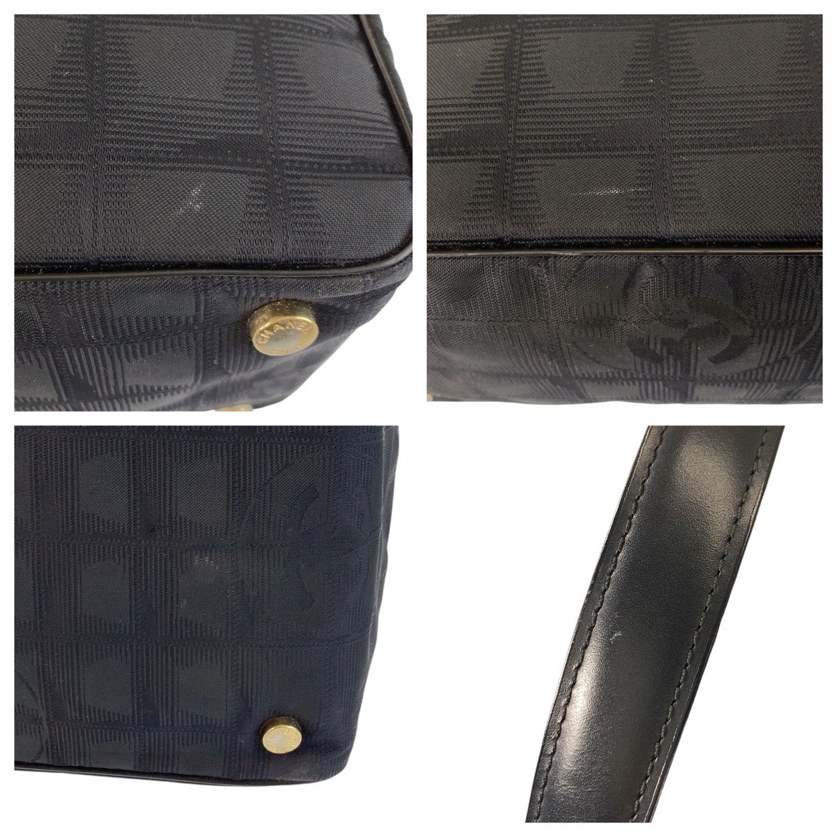 16788
CHANEL シャネル ニュートラベルライン ブラック 黒 ゴールド金具 ナイロン / レザー トートバッグ ショルダーバッグ  レディース ABP44