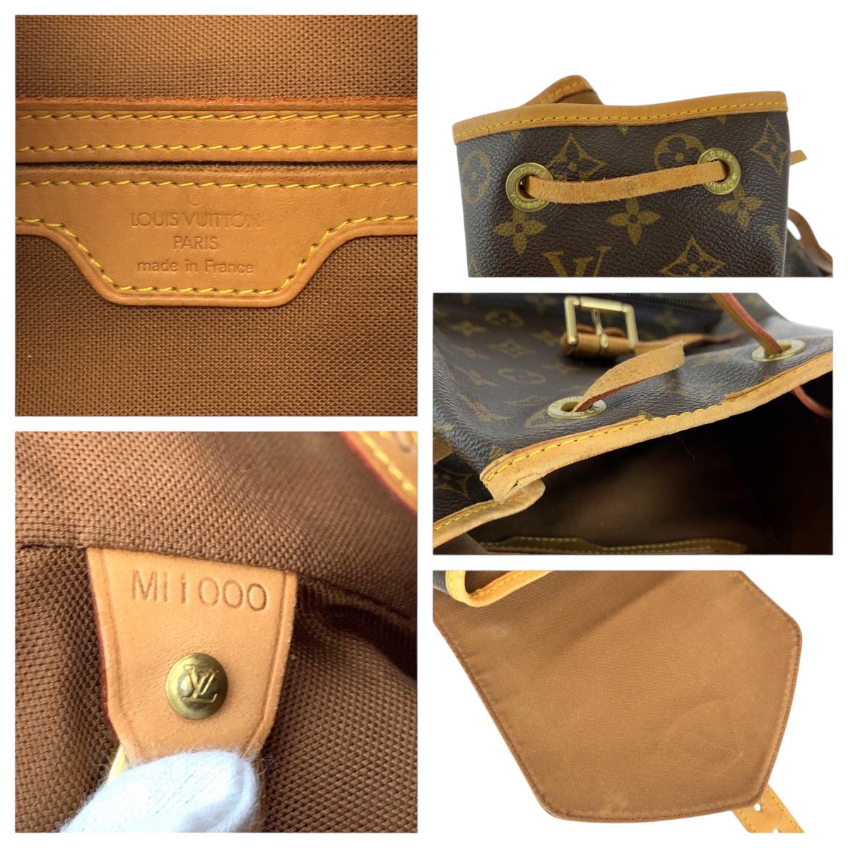 16789
LOUIS VUITTON ルイヴィトン モノグラム モンスリGM ブラウン ゴールド金具 PVC M51135 リュックサック バックパック  レディース AB77