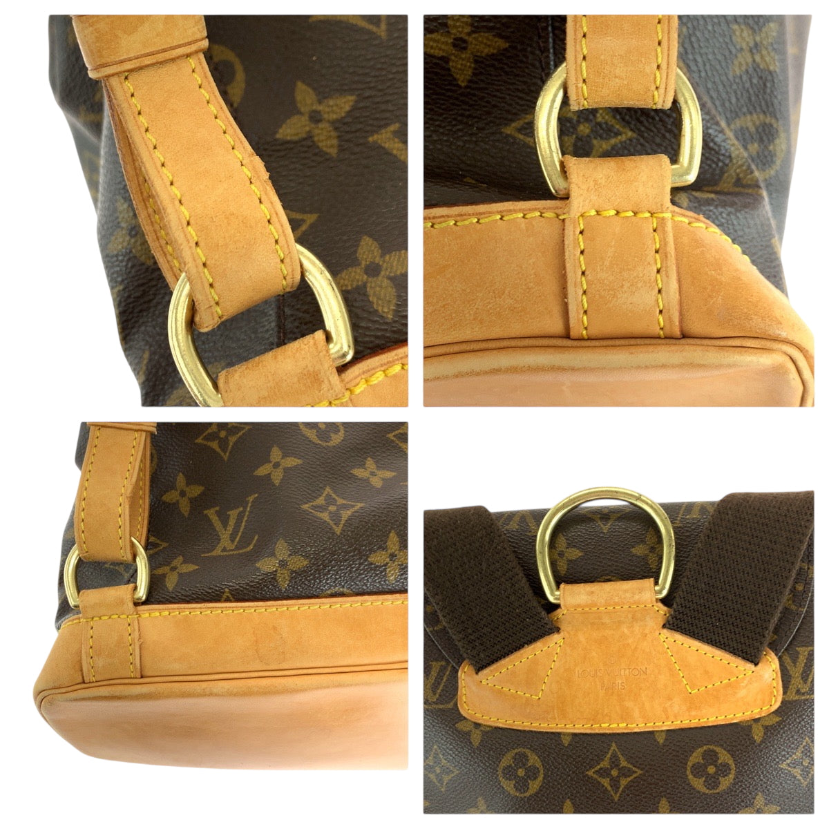 16789
LOUIS VUITTON ルイヴィトン モノグラム モンスリGM ブラウン ゴールド金具 PVC M51135 リュックサック バックパック  レディース AB77