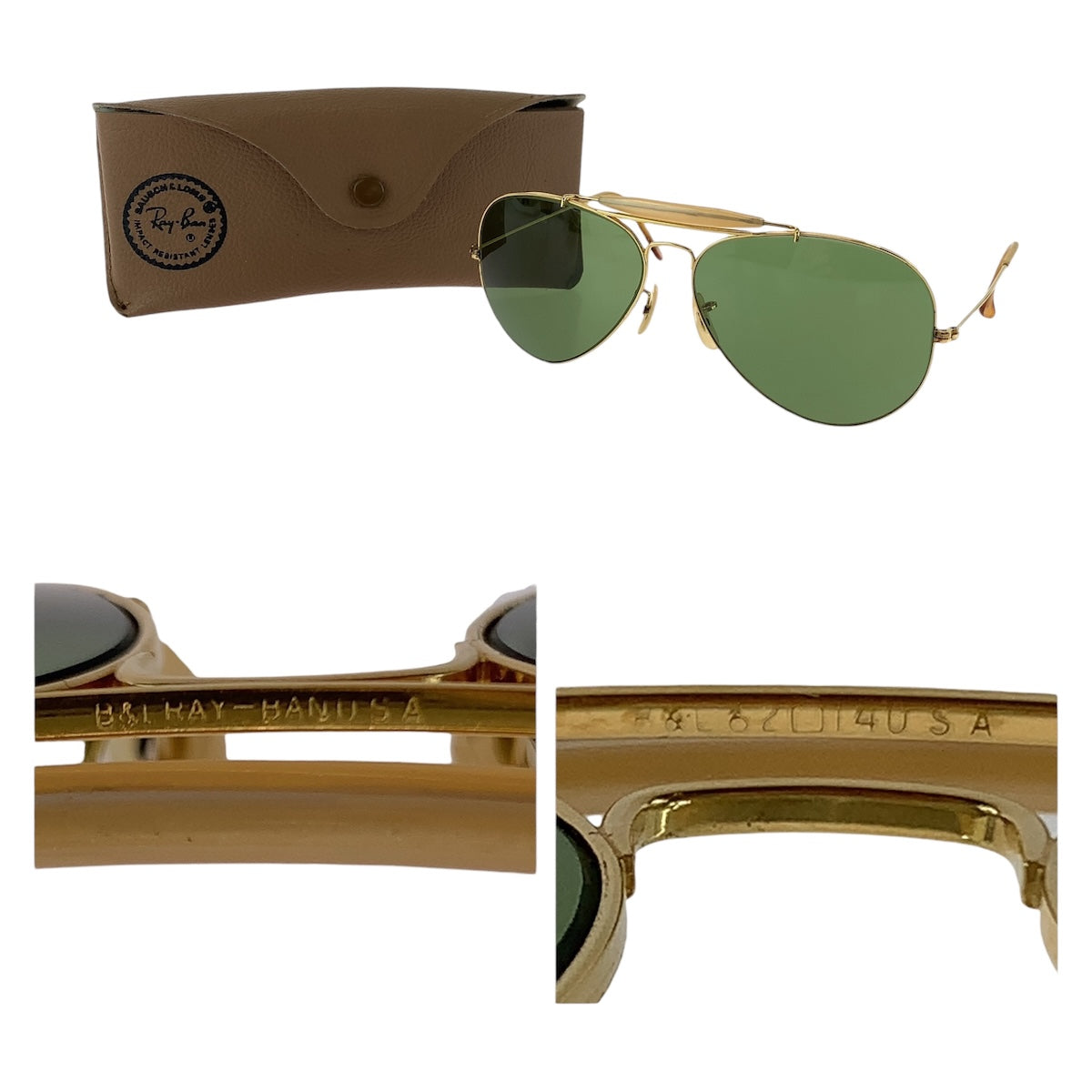 16790
Ray-Ban レイバン ヴィンテージ ボシュロム アビエーター メタル / プラスチック 62◻︎14 サングラス 男女兼用 ティアドロップ メンズ AB16