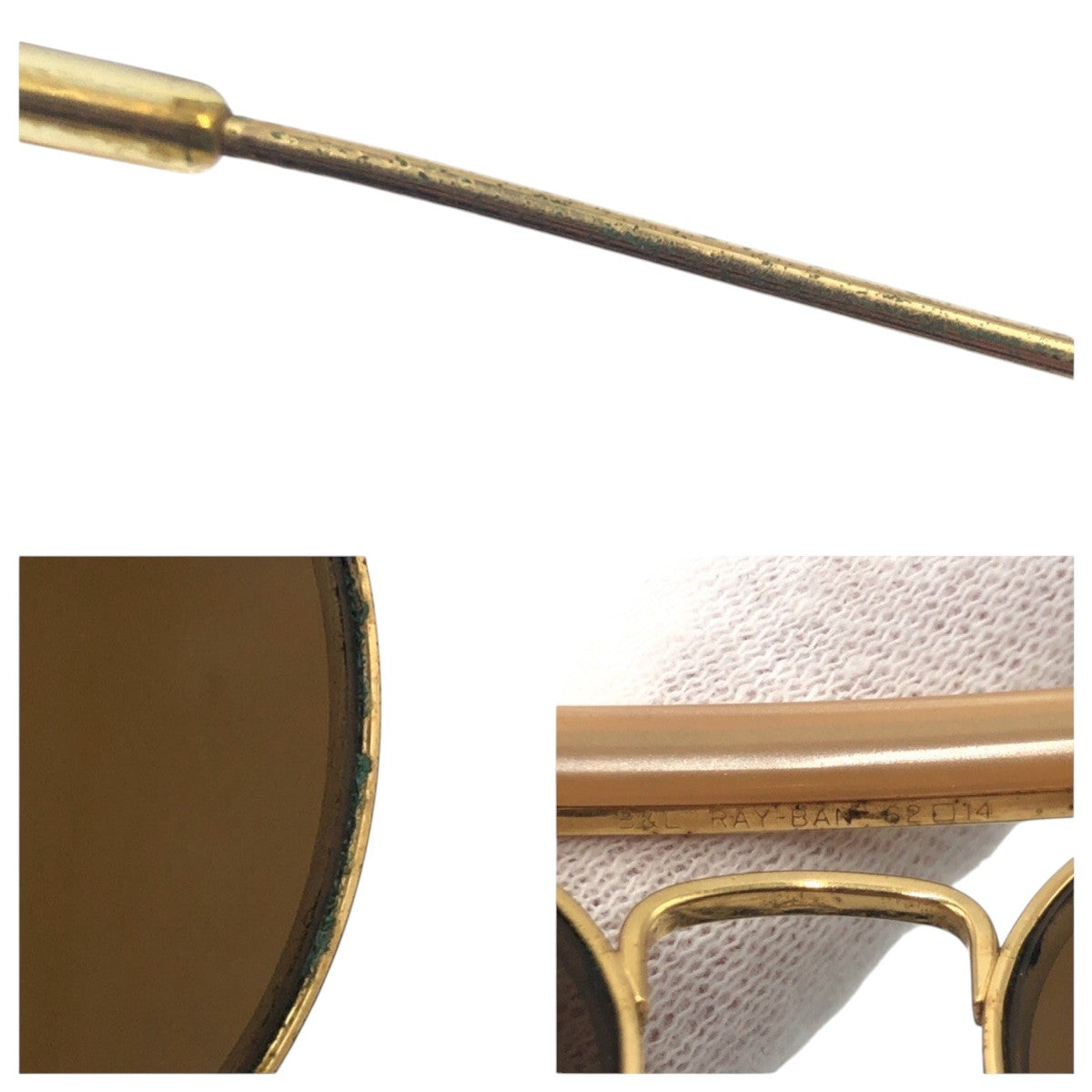 16791
Ray-Ban レイバン ヴィンテージ B&L RAY-BAN U.S.A ゴールド ブラウン メタル 52□14 サングラス 男女兼用 ティアドロップ  メンズ AB18