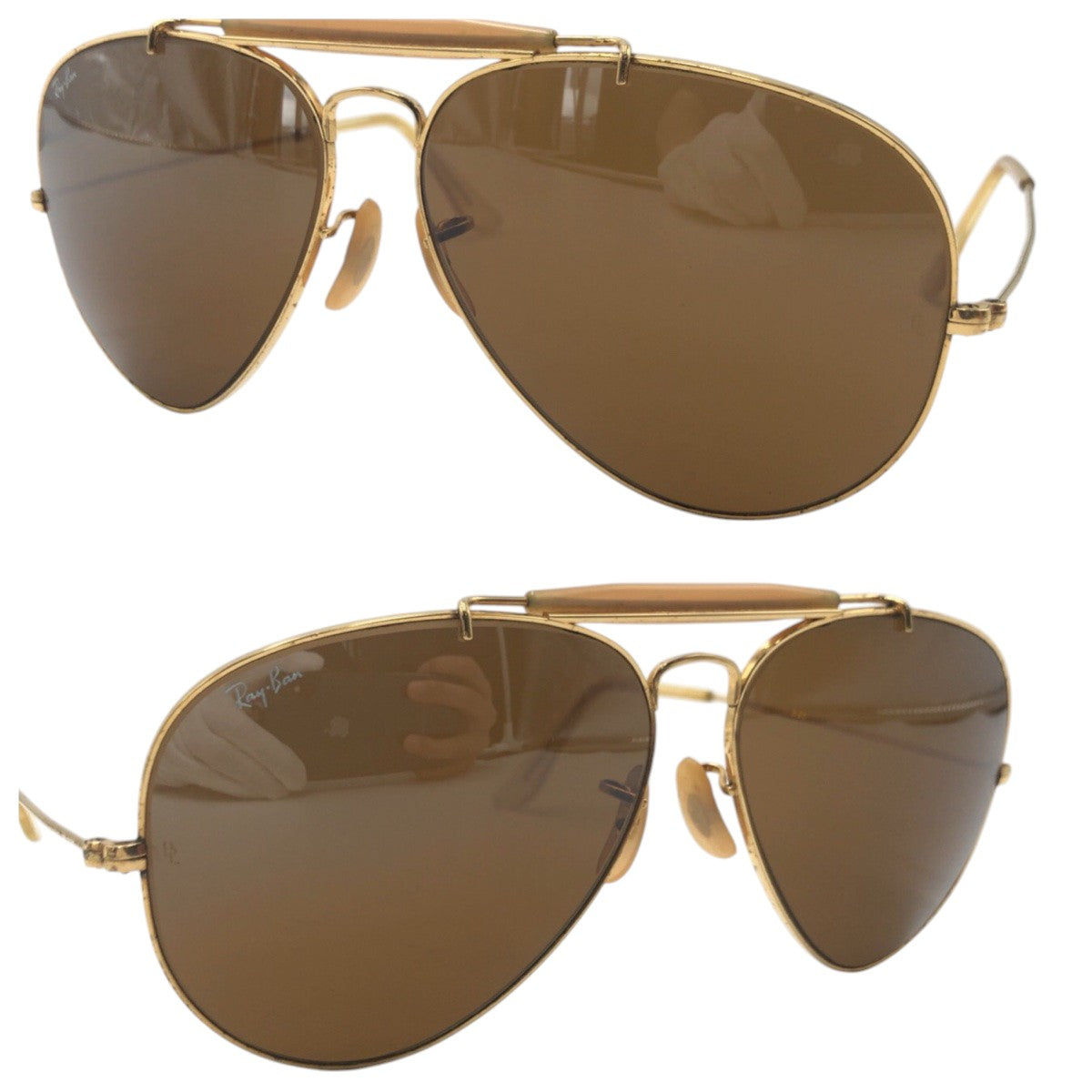 16791
Ray-Ban レイバン ヴィンテージ B&L RAY-BAN U.S.A ゴールド ブラウン メタル 52□14 サングラス 男女兼用 ティアドロップ  メンズ AB18