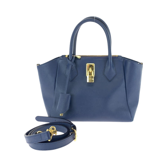 16798
Samantha Thavasa サマンサタバサ ブルー ゴールド金具 レザー ショルダーバッグ ハンドバッグ 2way  レディース AB5