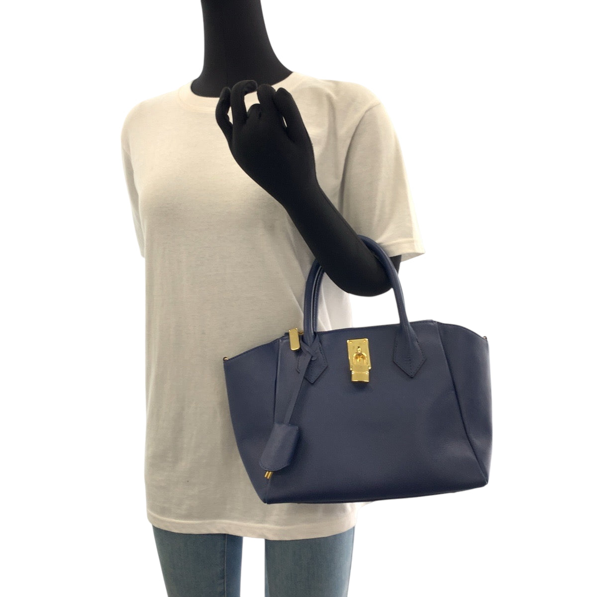 16798
Samantha Thavasa サマンサタバサ ブルー ゴールド金具 レザー ショルダーバッグ ハンドバッグ 2way  レディース AB5