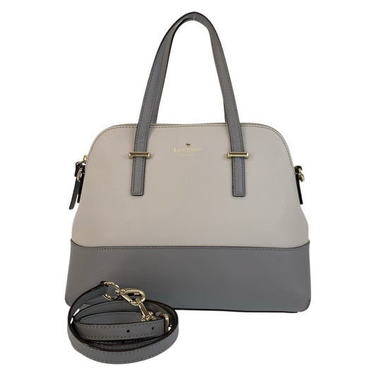 16799
Kate Spade ケイトスペード グレー ゴールド金具 レザー ハンドバッグ ショルダーバッグ 2way  レディース