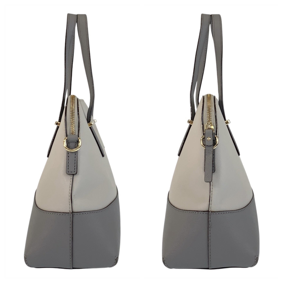 16799
Kate Spade ケイトスペード グレー ゴールド金具 レザー ハンドバッグ ショルダーバッグ 2way  レディース