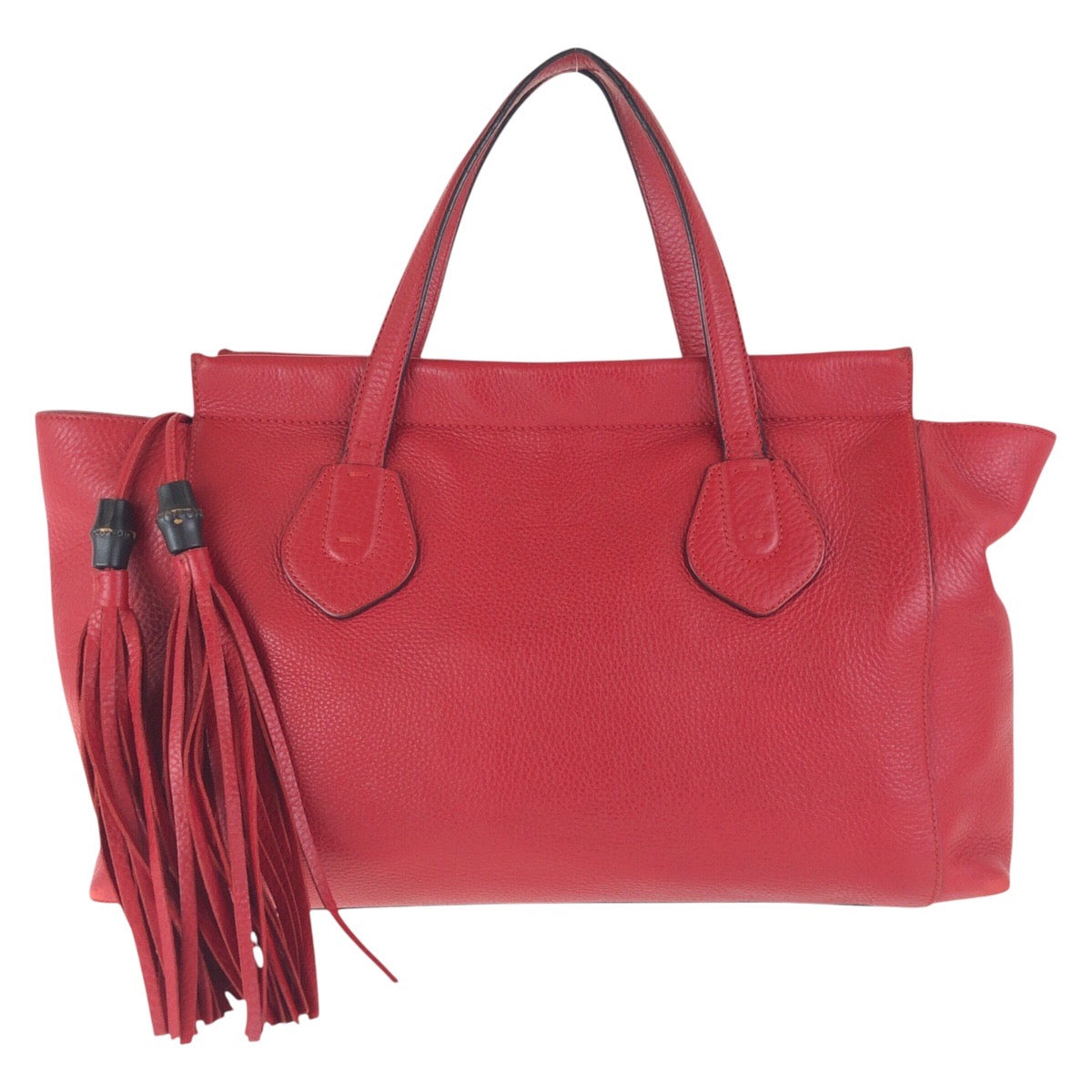 16800
GUCCI グッチ バンブー レッド ゴールド金具 レザー 354469 トートバッグ ショルダーバッグ レディース AB50