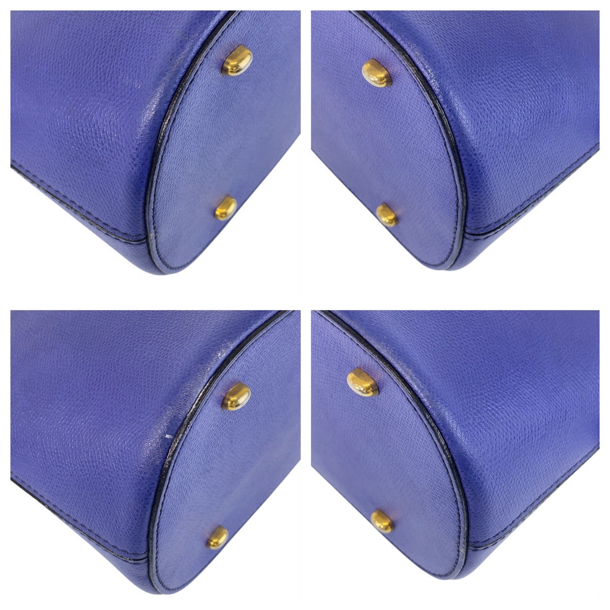 16801
CELINE セリーヌ ヴィンテージ ブルー ゴールド金具 レザー M95 ハンドバッグ ショルダーバッグ 2way  レディース