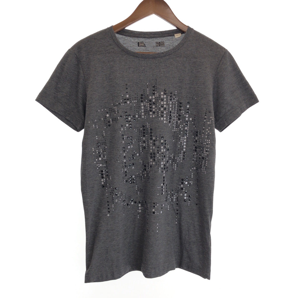 16802
DIESEL ディーゼル サイズS グレー ブラック コットン 半袖Tシャツ カットソー メンズ AB3