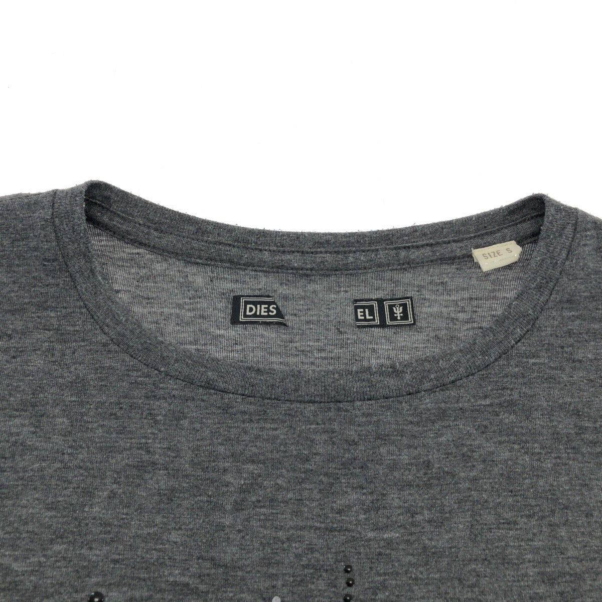 16802
DIESEL ディーゼル サイズS グレー ブラック コットン 半袖Tシャツ カットソー メンズ AB3