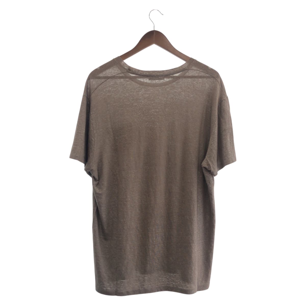 16809
ETRO エトロ サイズXL ブラウン グレージュ リネン / ポリウレタン 半袖Ｔシャツ  メンズ ABP9