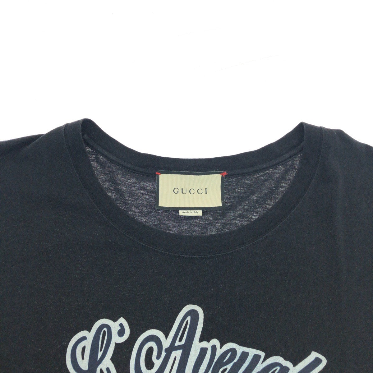 16810
GUCCI グッチ 17SS タイガーエンブロイダリー サイズL ブラック 黒 マルチカラー コットン 430813-X5M72 半袖Tシャツ カットソー  メンズ