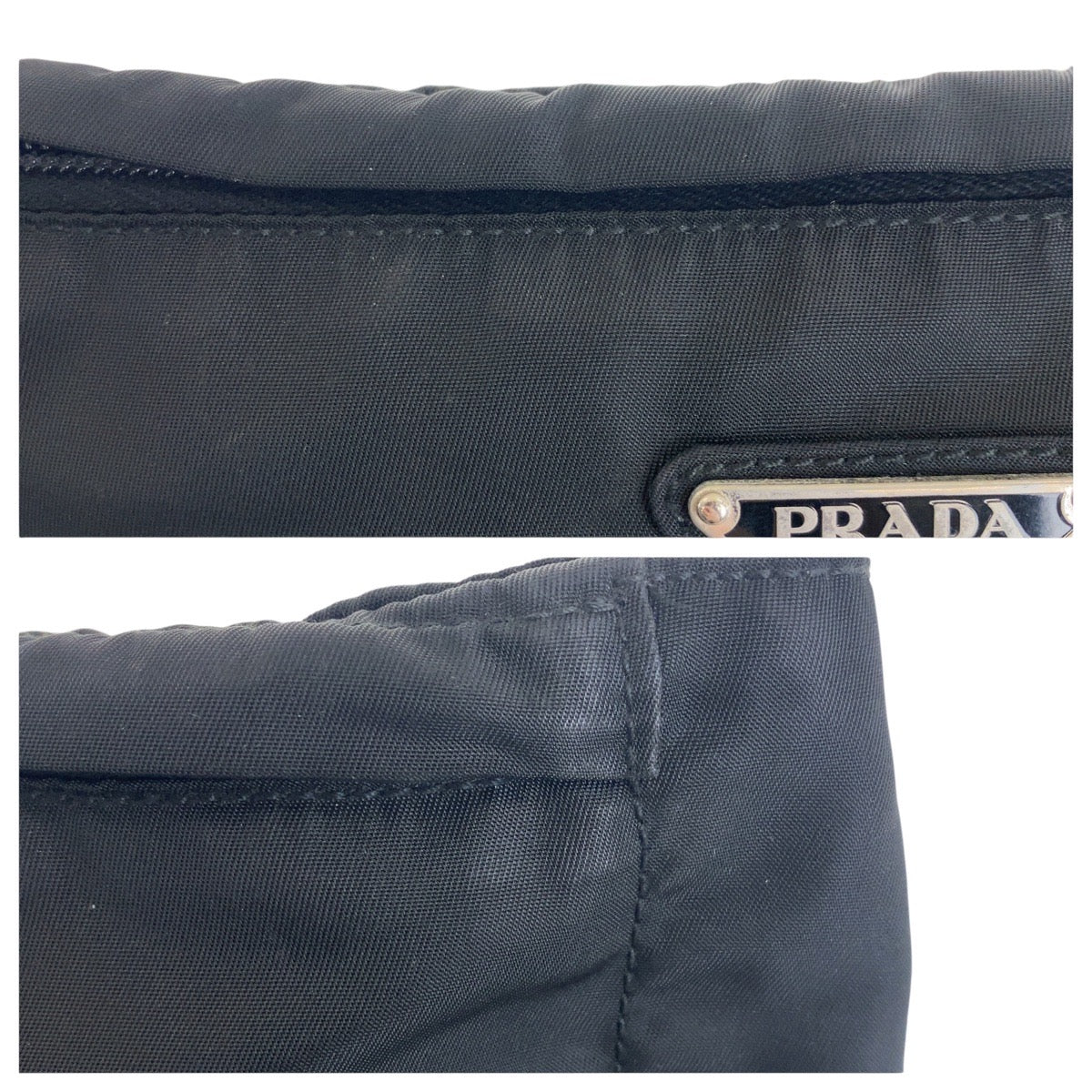 16815
PRADA プラダ テスート 三角ロゴプレート ブラック 黒 シルバー金具 ナイロン ボディバッグ ウエストバッグ バムバッグ 男女兼用  メンズ ABP48